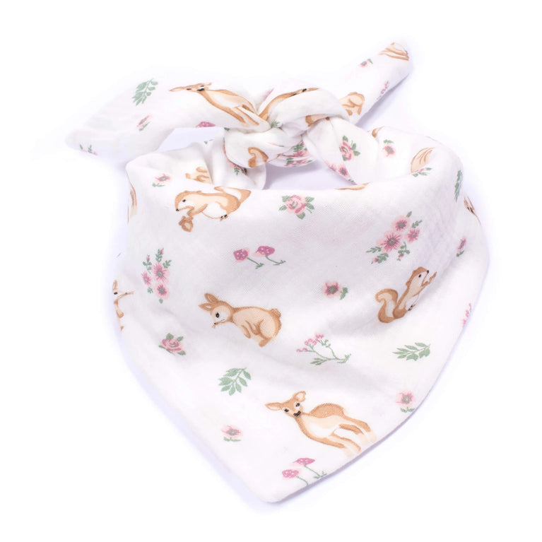 Waldpfoten Halstuch – Stilvolles Hundehalstuch mit Waldtiermotiven