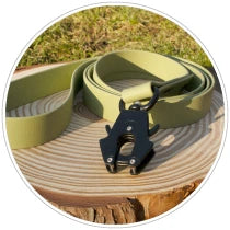 Biothane® Hundeleine 150 cm x 19 mm „Avocado Green“ , 3-fach verstellbar mit Frog-Karabiner